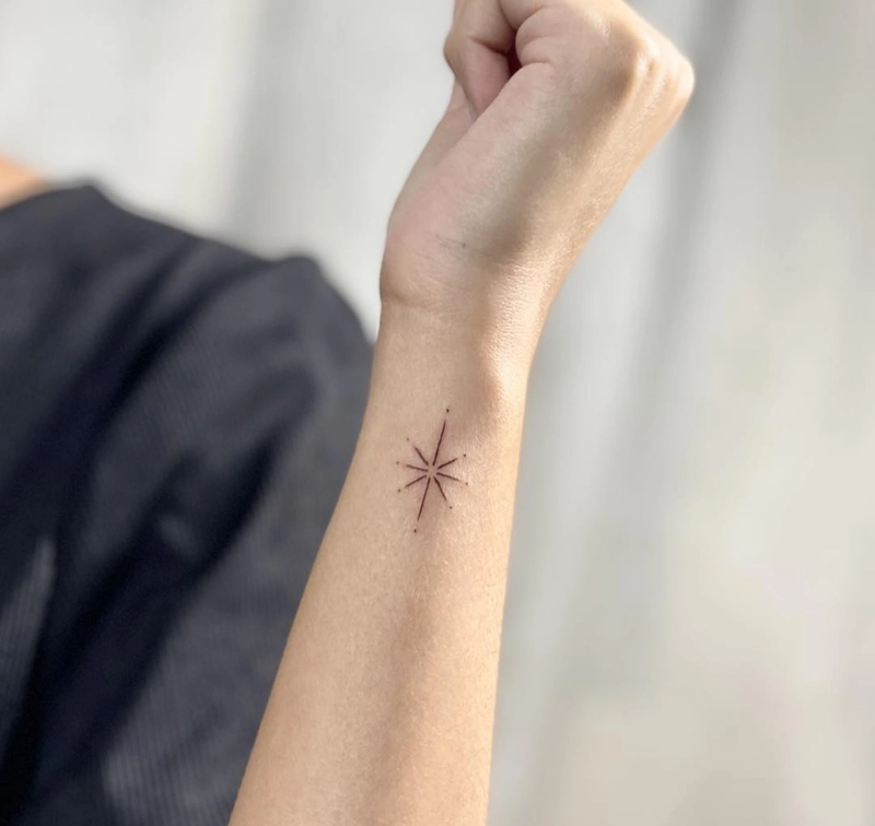 hình xăm cổ tay hình mini