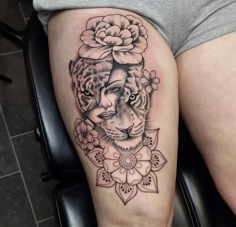 hình xăm đa dạng chân nữ