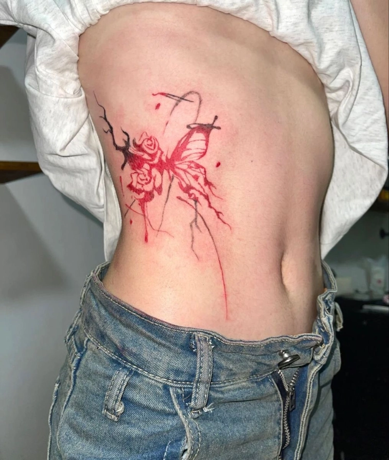hình xăm đẹp ở bụng