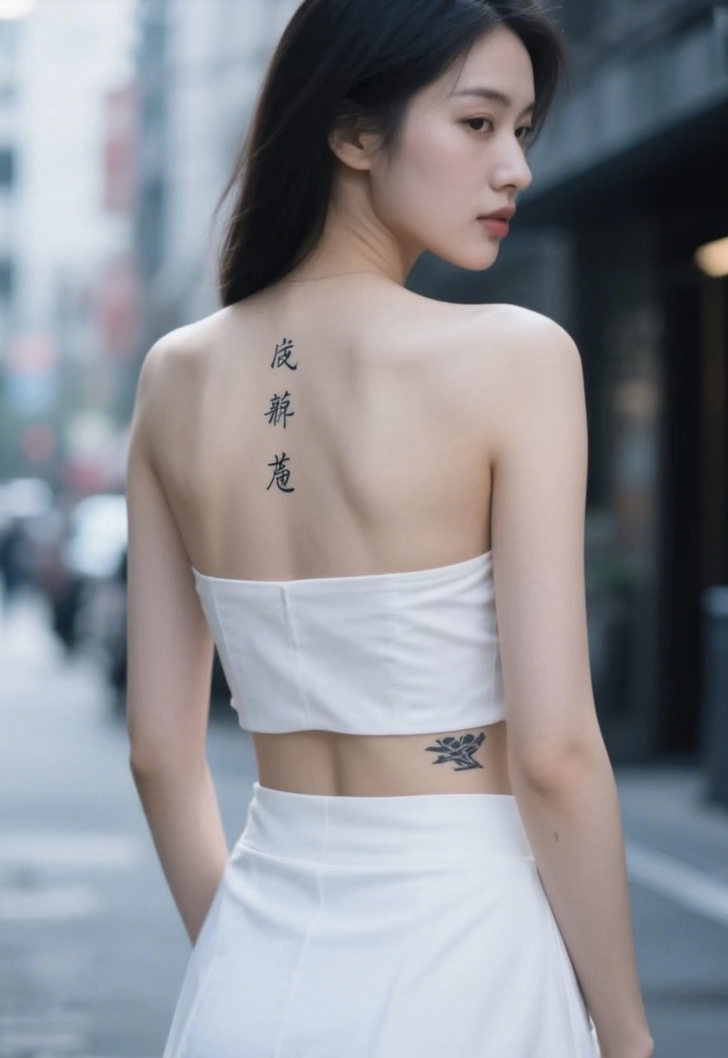 hình xăm độc lạ ở lưng cho nữ