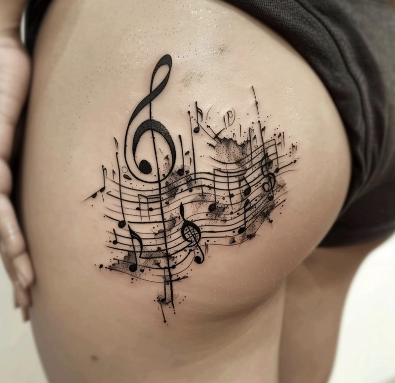 hình xăm độc lạ trừu tượng cho nữ