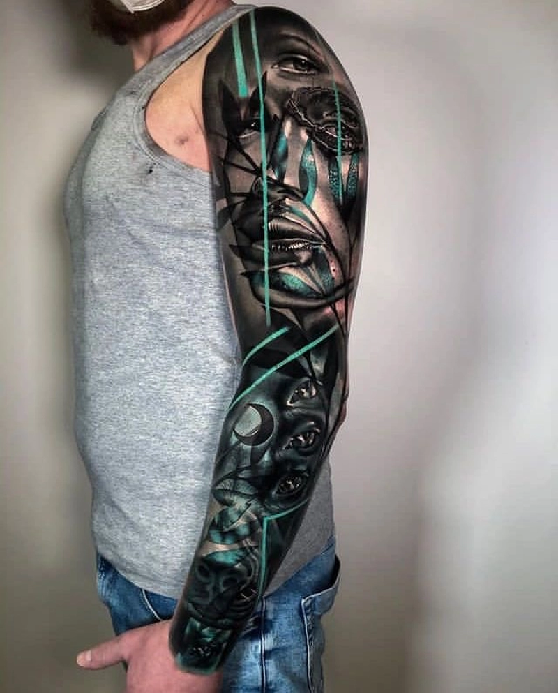 hình xăm full tay độc đáo hình xăm full tay độc đáo