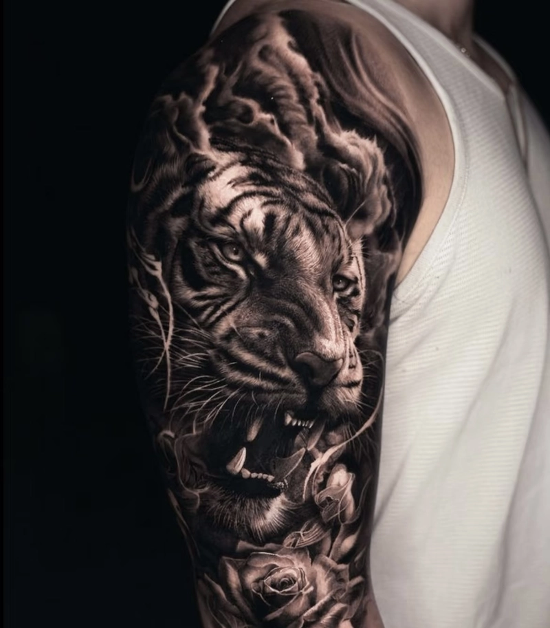 hình xăm hổ đen