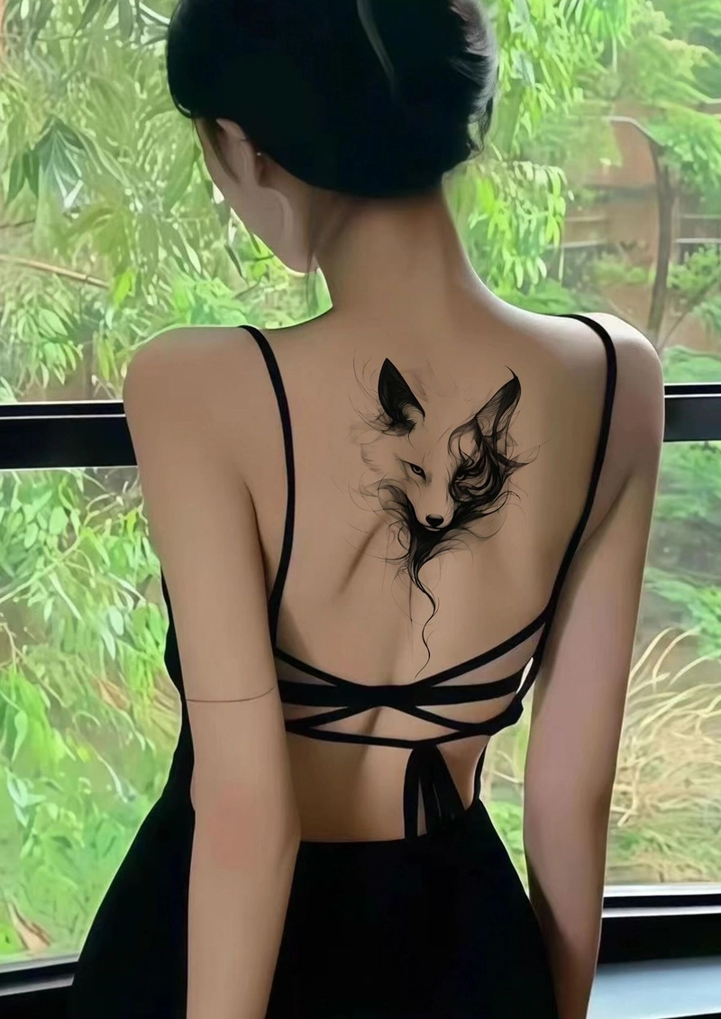 hình xăm hồ ly ở lưng