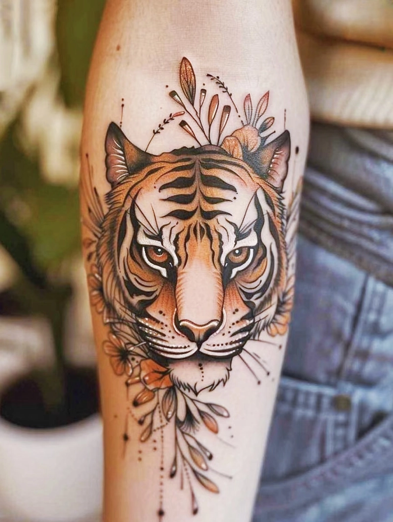 hình xăm hổ mini đẹp