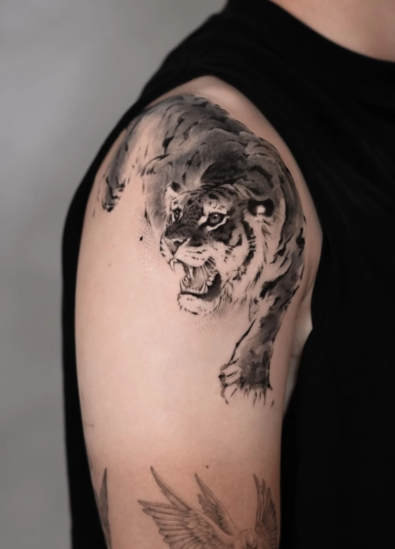 hình xăm hổ mini