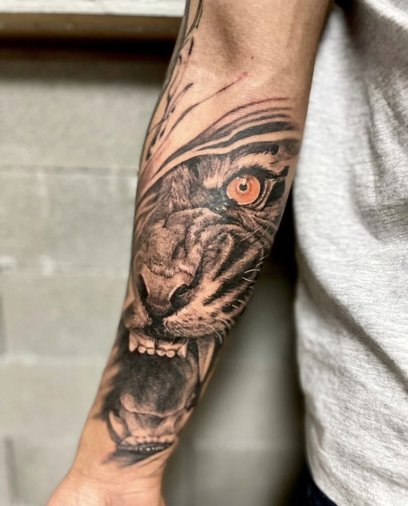 hình xăm hổ nghệ thuật đẹp