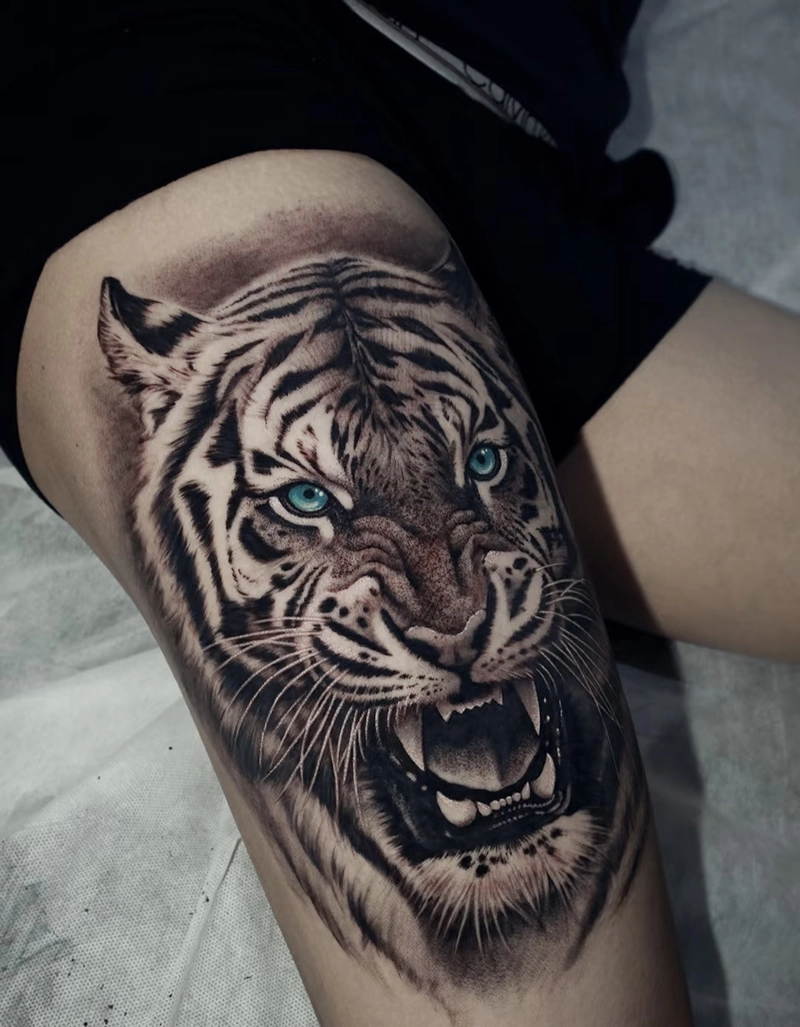 hình xăm hổ trắng