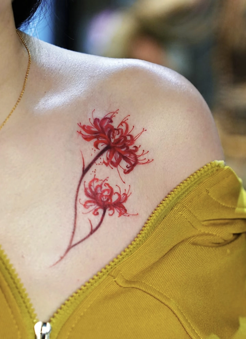 hình xăm hoa đỏ đơn giản cho nữ hình xăm hoa đỏ đơn giản cho nữ