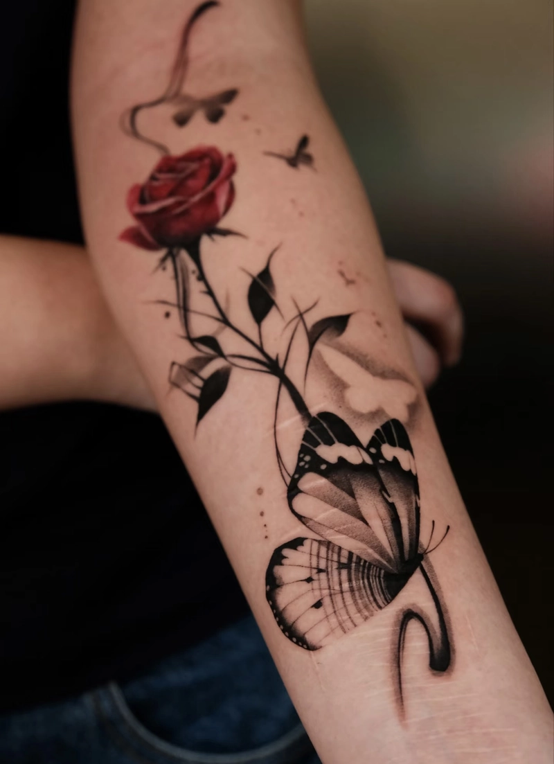 hình xăm hoa hồng thanh thoát hình xăm hoa hồng thanh thoát