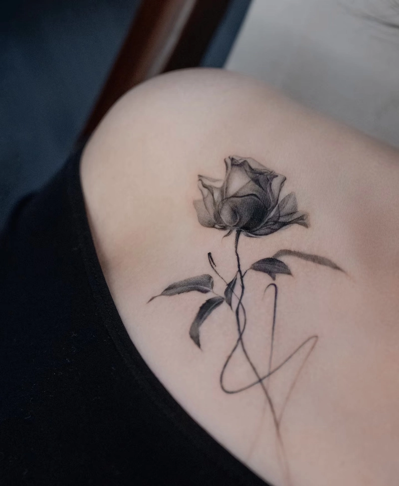 hình xăm hoa hồng tươi tắn hình xăm hoa hồng tươi tắn