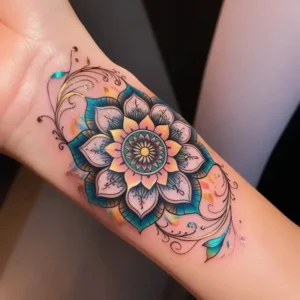 hình xăm hoa văn ở cổ tay