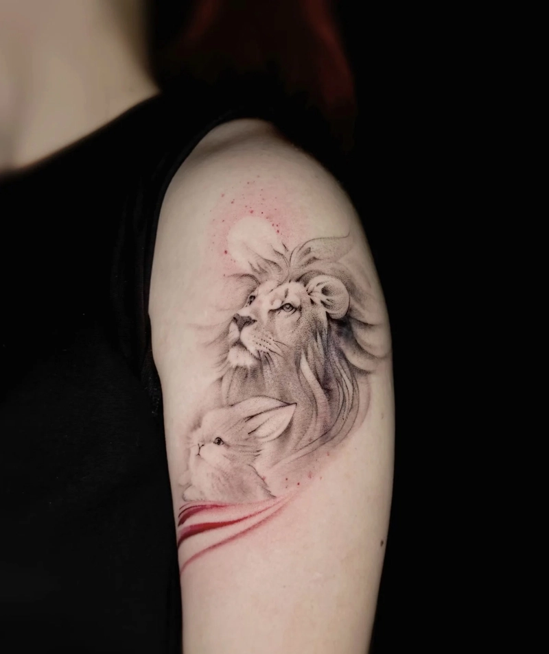 hình xăm linh vật canh giữ biểu trưng cho sự trung thực và kiên định