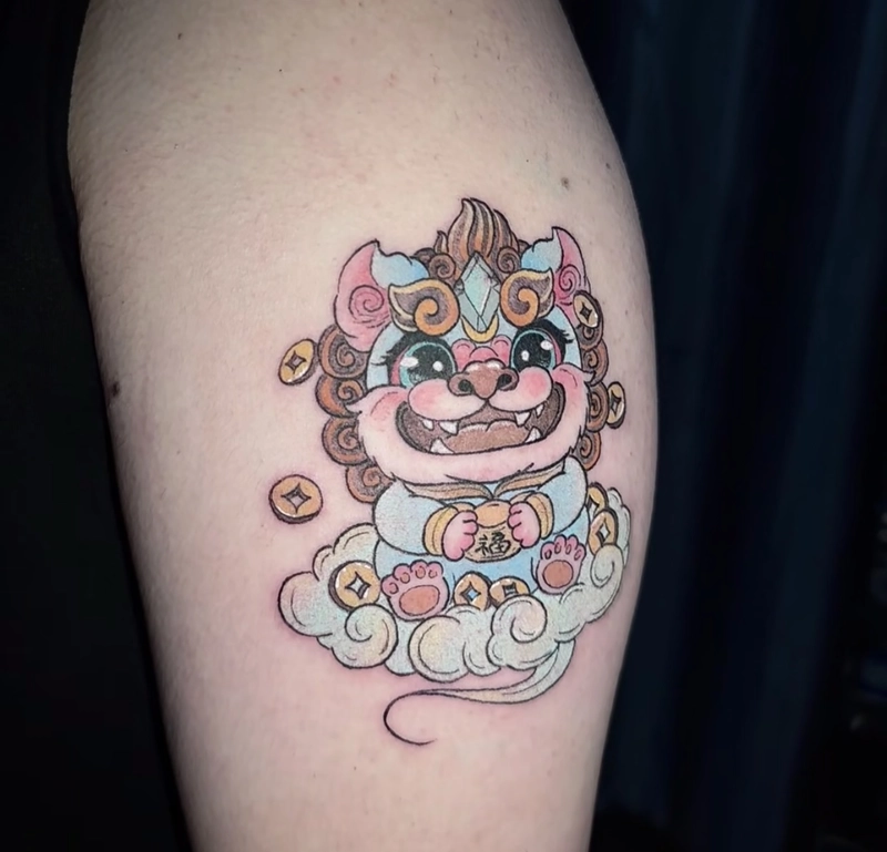 hình xăm linh vật canh giữ phong thủy tượng trưng cho trung nghĩa