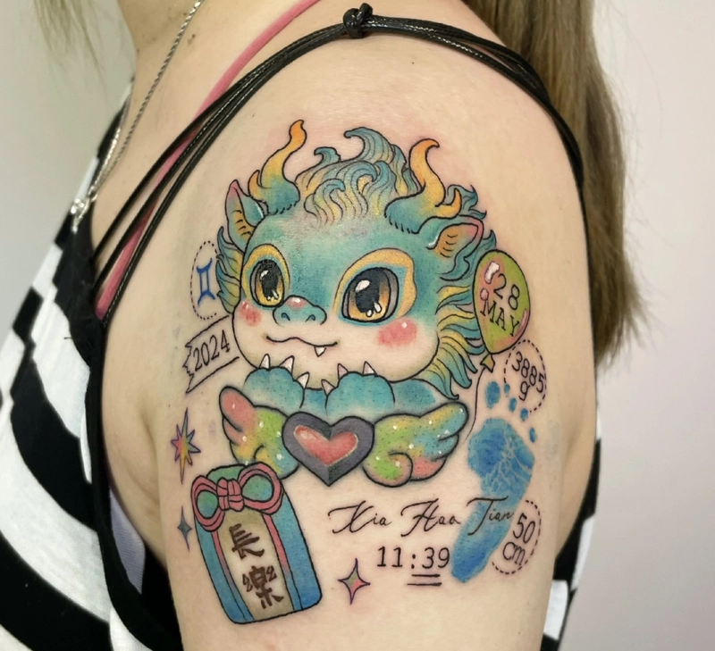 hình xăm linh vật canh giữ thể hiện bản lĩnh và tự tin