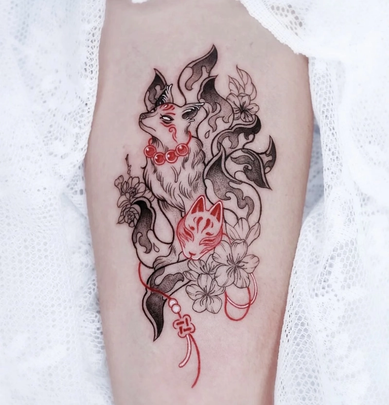 hình xăm linh vật canh giữ thể hiện sức mạnh nội tâm