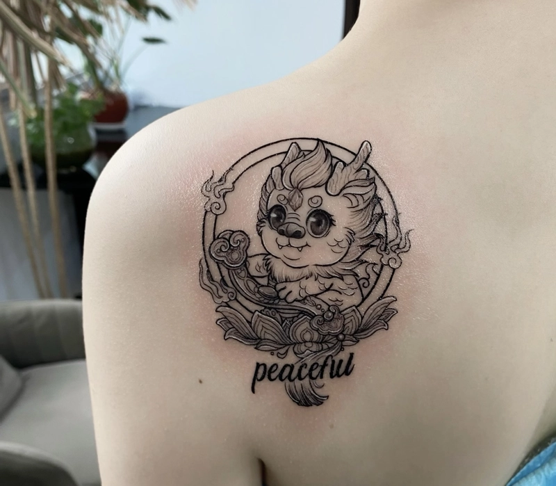 hình xăm linh vật canh giữ tượng trưng cho quyền lực và bảo hộ