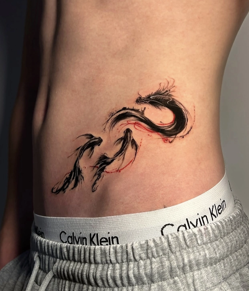 hình xăm long lân quy phụng giúp thu hút vận may và tài lộc