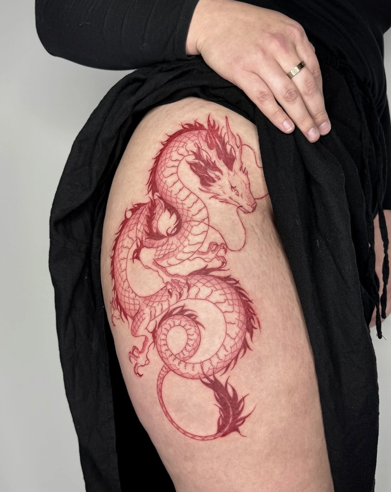 hình xăm long lân quy phụng là biểu tượng thiêng liêng của cát lành