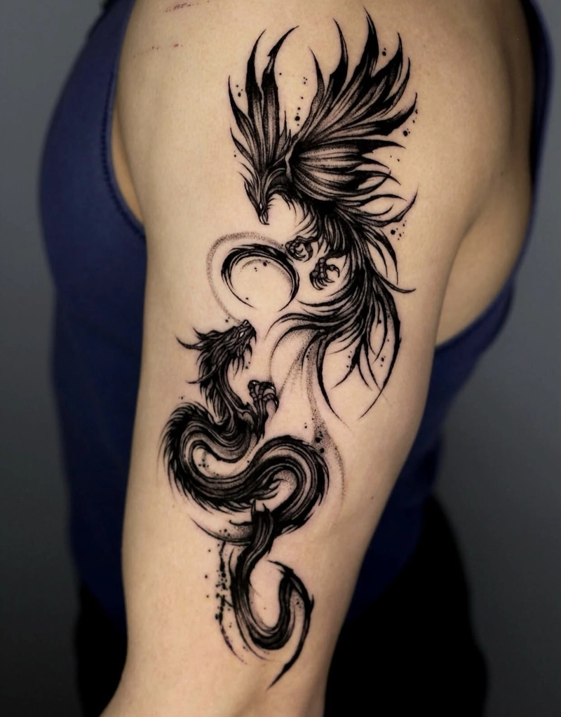 hình xăm long lân quy phụng mang năng lượng linh thiêng