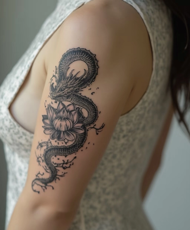 hình xăm long lân quy phụng thể hiện tinh hoa của đất trời