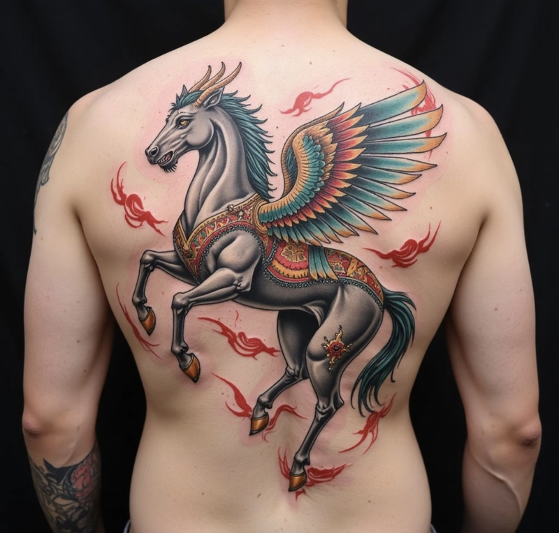 hình xăm long lân quy phụng thể hiện tinh thần hướng thiện