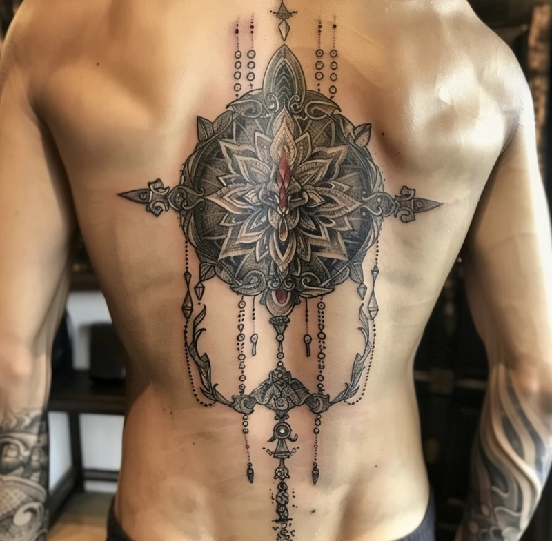 hình xăm mandala phong thủy giúp điều hòa năng lượng sống