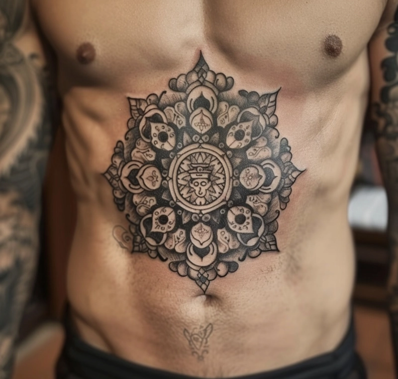 hình xăm mandala thể hiện hành trình tìm kiếm bản ngã