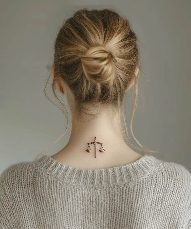 hình xăm nữ nhỏ sau gáy