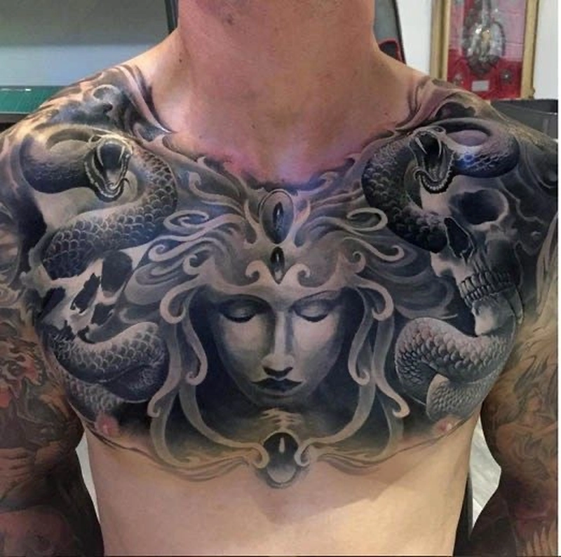 hình xăm nửa ngực đẹp