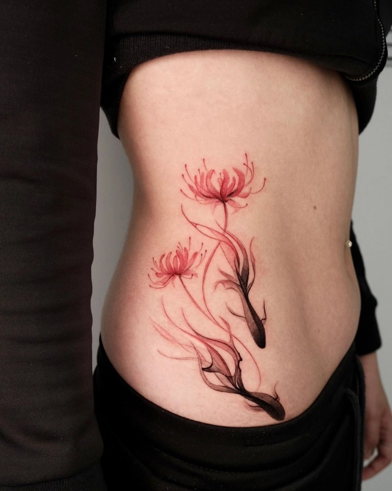 hình xăm ở bụng