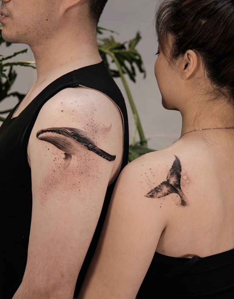 hình xăm ở vai cặp đôi