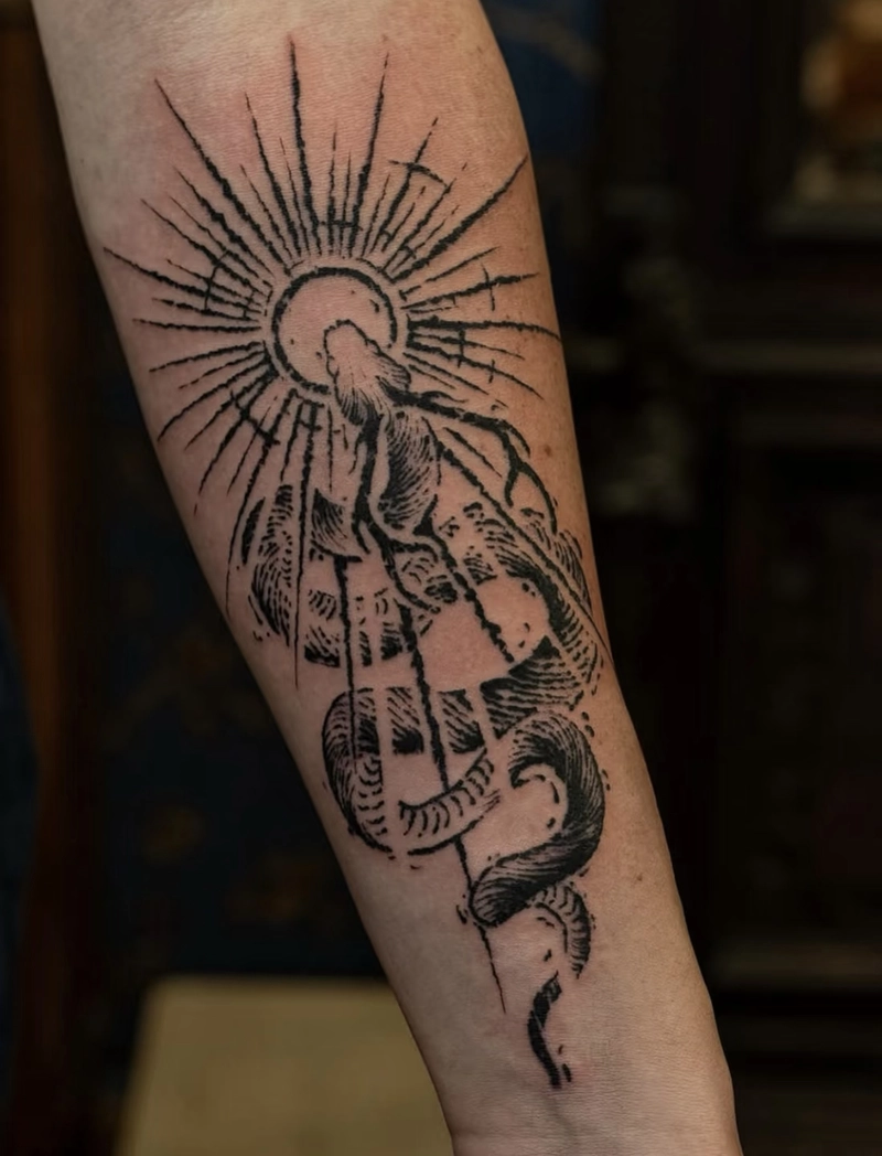 hình xăm phong thủy hợp mệnh hỏa nam