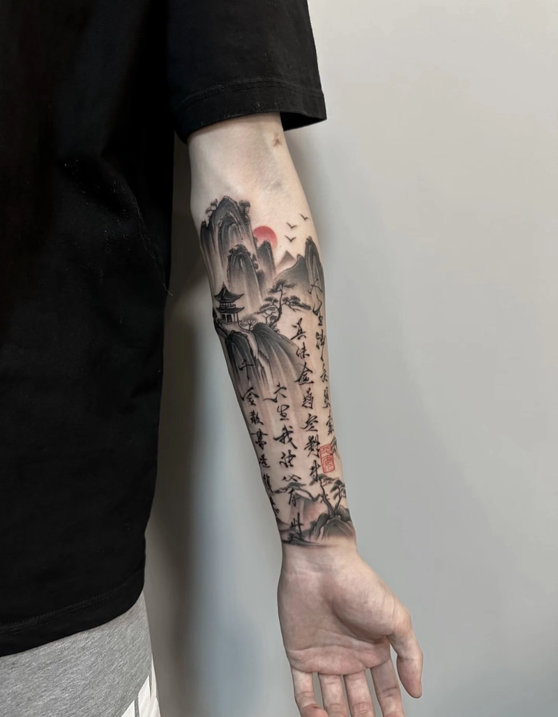 hình xăm phong thủy may mắn cho nam