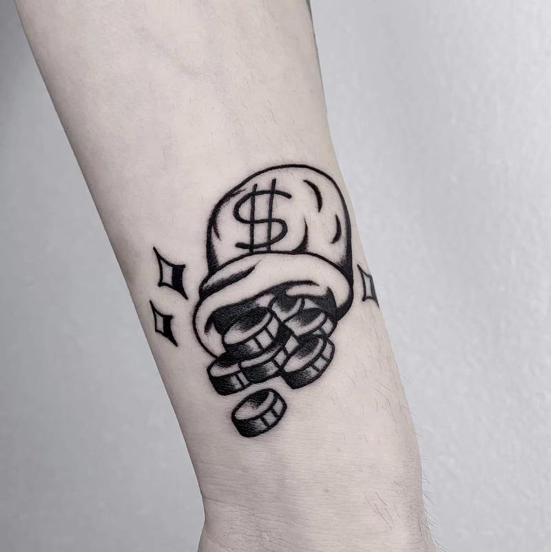 hình xăm phong thuỷ may mắn nhẹ nhàng và thanh lịch