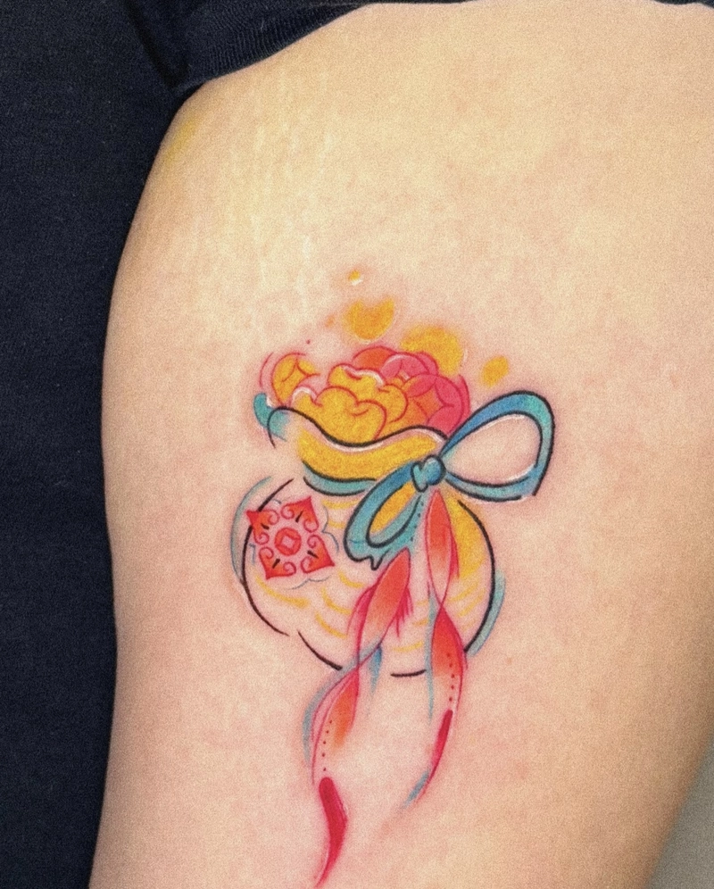 hình xăm phong thuỷ may mắn nhỏ nhắn xinh xắn