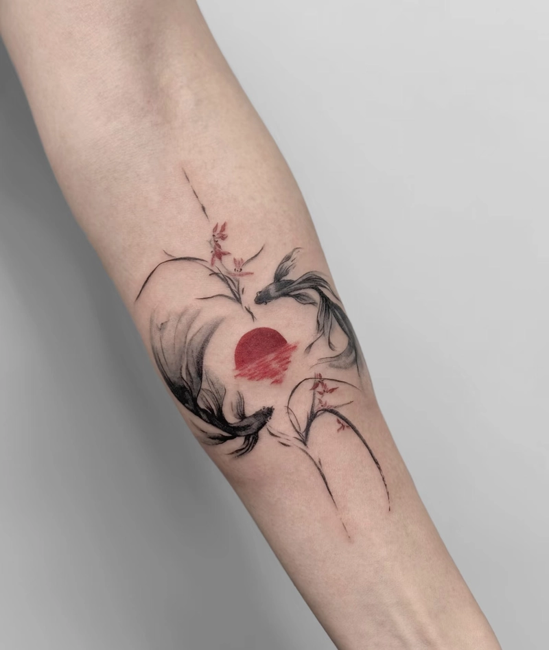 hình xăm phong thuỷ may mắn tinh tế và bình an