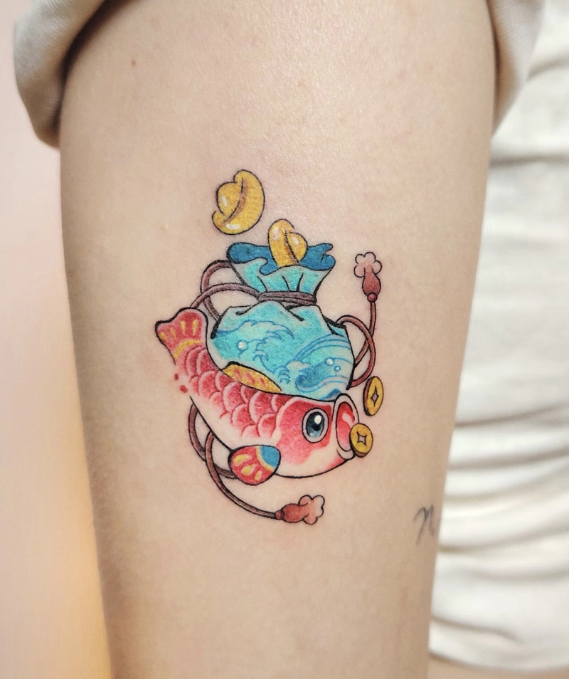 hình xăm phong thuỷ may mắn tươi sáng và tích cực