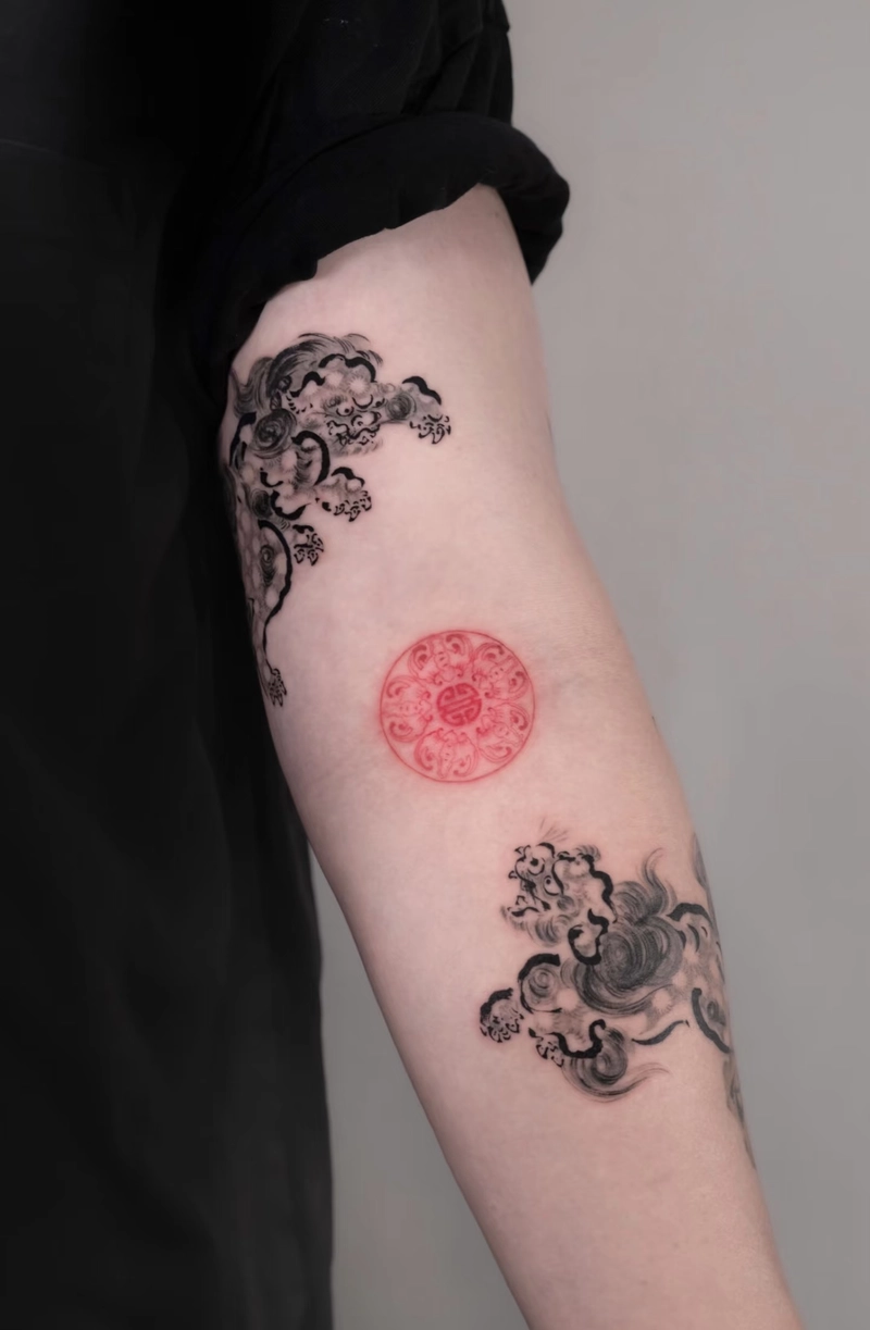 hình xăm phong thuỷ trừ tà thể hiện niềm tin tâm linh