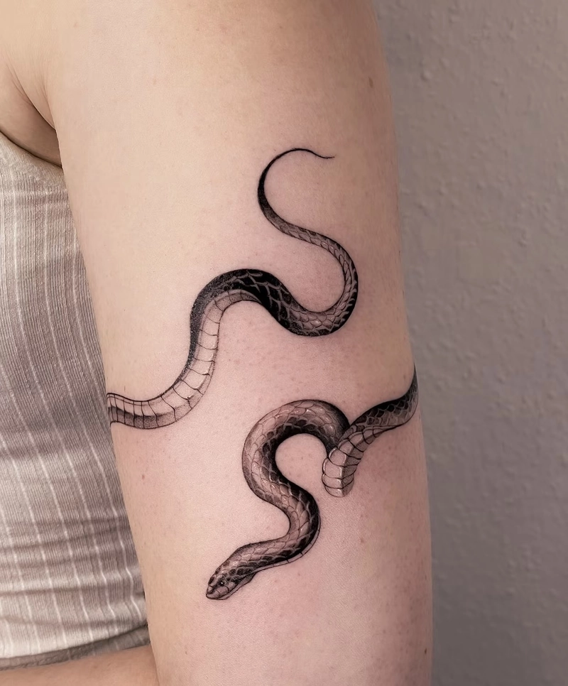 hình xăm rắn phong thủy biểu hiện cho sự tinh tế và sâu sắc