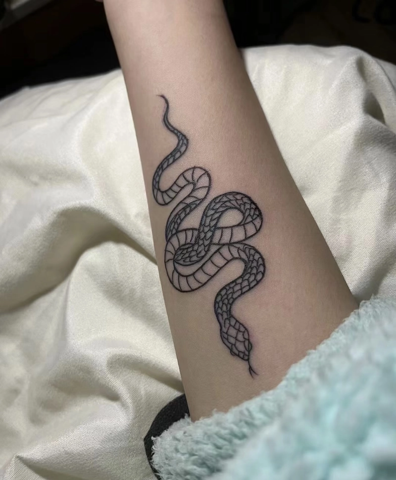 hình xăm rắn phong thủy giúp thu hút vận may và trí tuệ