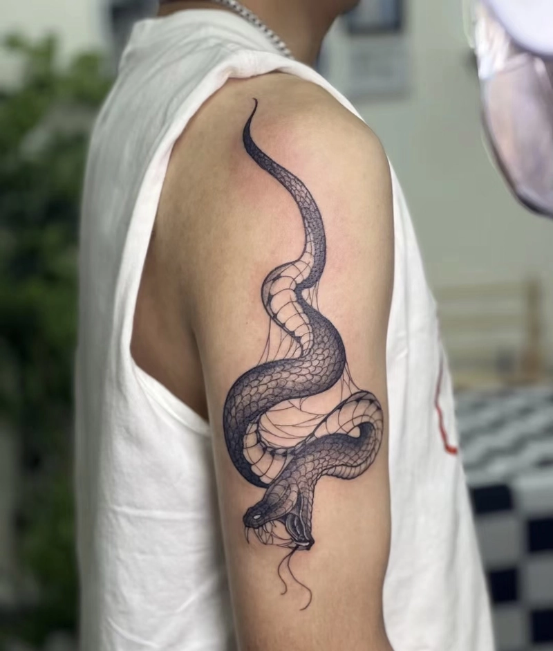 hình xăm rắn phong thủy phù hợp với người theo đuổi thành công