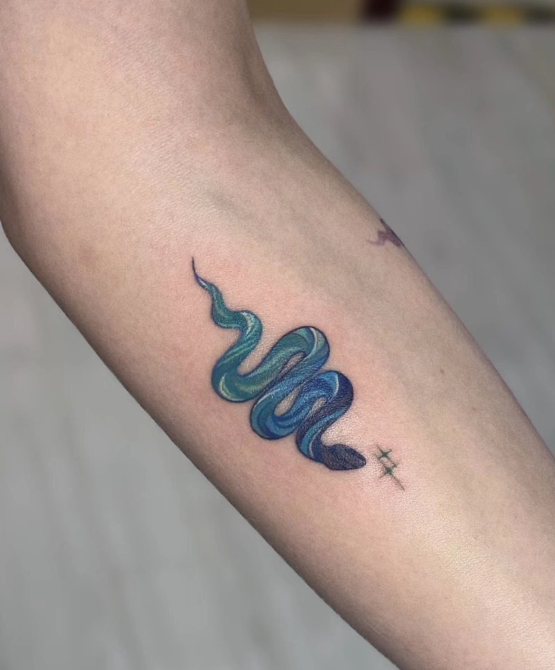 hình xăm rắn phong thủy thể hiện sự thông minh và sắc sảo