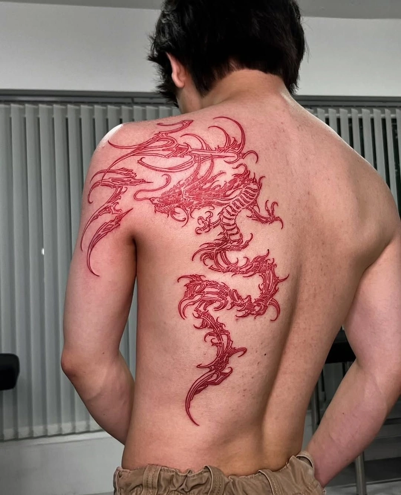 hình xăm rồng bảo vệ sau lưng hình xăm rồng bảo vệ sau lưng
