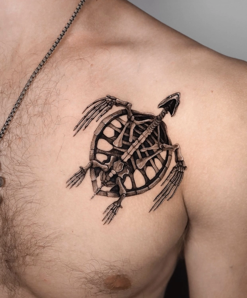 hình xăm rùa phong thủy mang đến cảm giác yên tâm
