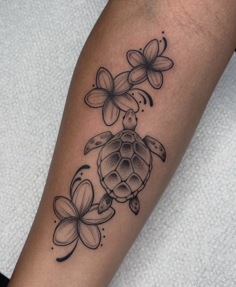 hình xăm rùa phong thủy thể hiện sức mạnh nội tâm