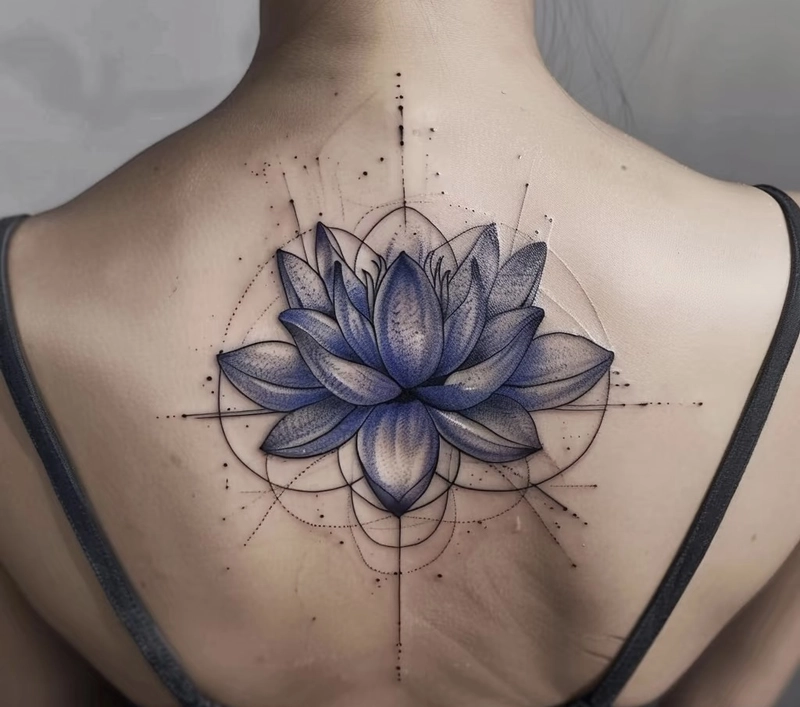 hình xăm sen phong thủy biểu tượng của giác ngộ