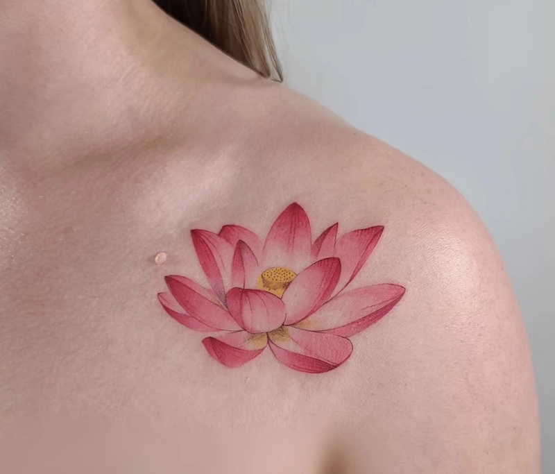 hình xăm sen phong thủy giúp thanh lọc tâm trí