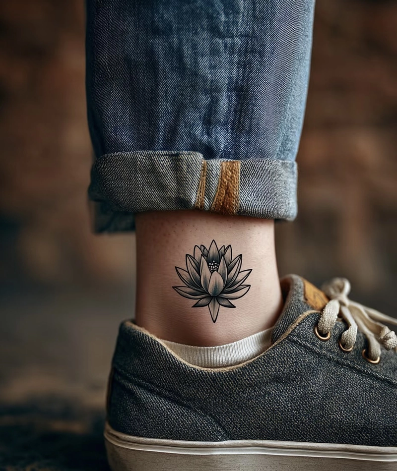 hình xăm sen phong thủy thể hiện lòng hướng thiện