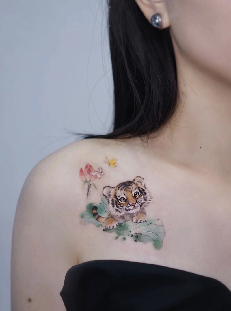 hình xăm sư tử phong thủy mang ý nghĩa chiến thắng và danh vọng